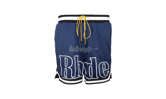 Rhude Court Logo Navy Shorts-Bullseye Sneaker Boutique