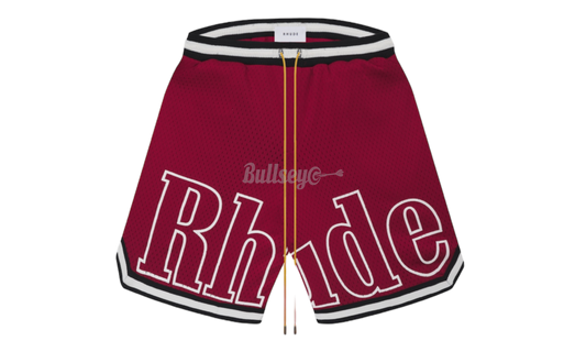 Rhude Court Logo Red Shorts