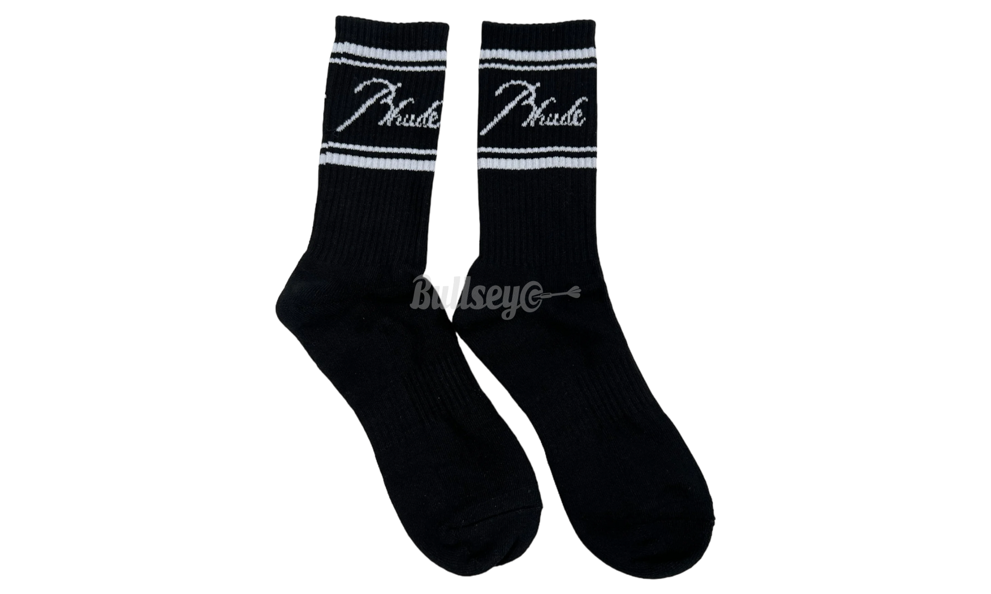 Rhude Script Logo Black Socks-Bullseye Sneaker Boutique