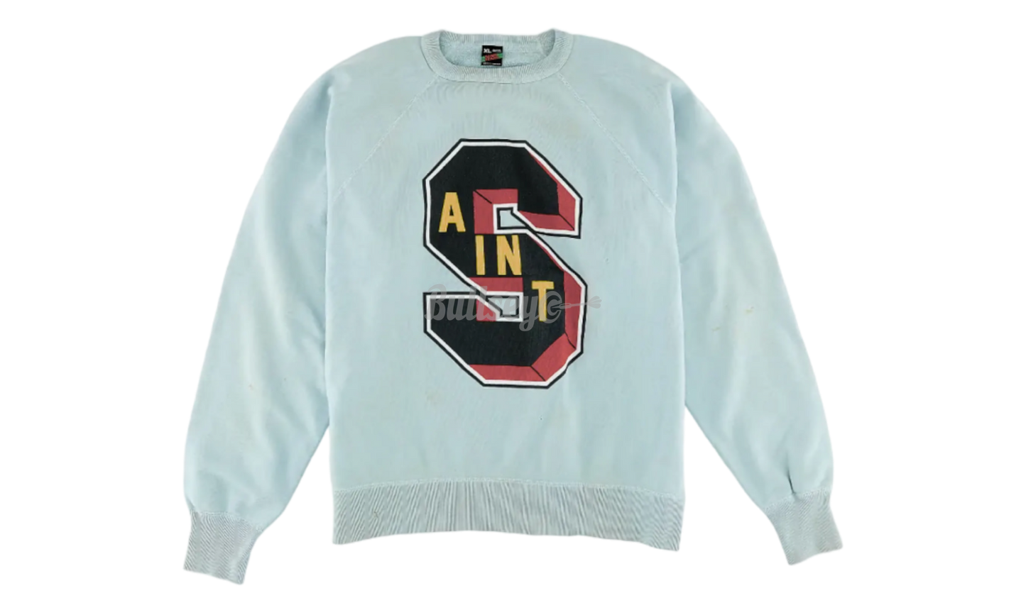 Saint Michael x Denim Tears Light Blue ST Crewneck-Bullseye Sneaker Boutique