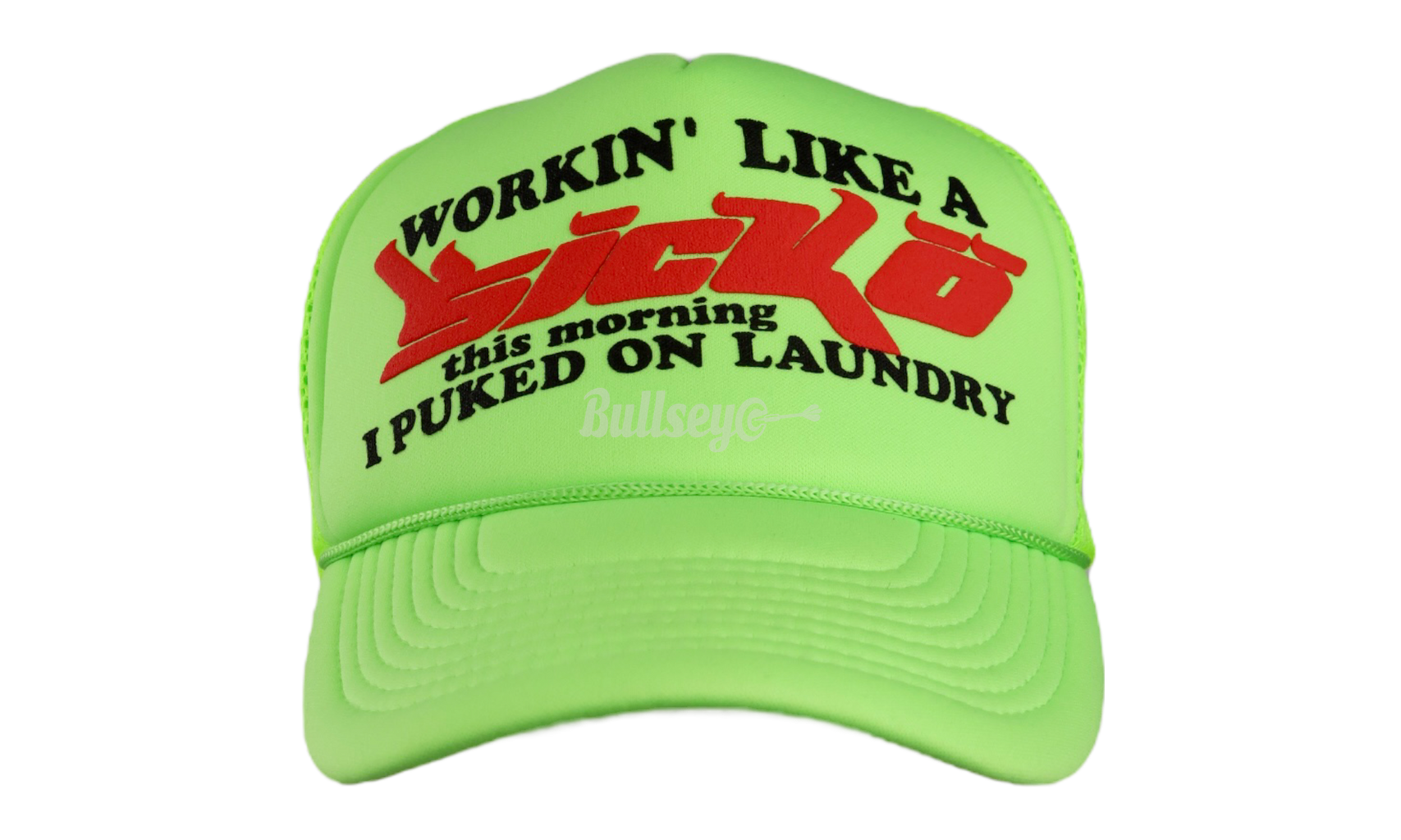 Sicko Working Like A Sicko Neon Trucker Hat-Bullseye Sneaker Boutique