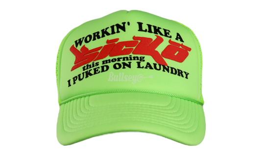 Sicko Working Like A Sicko Neon Trucker Hat-Bullseye Sneaker Boutique