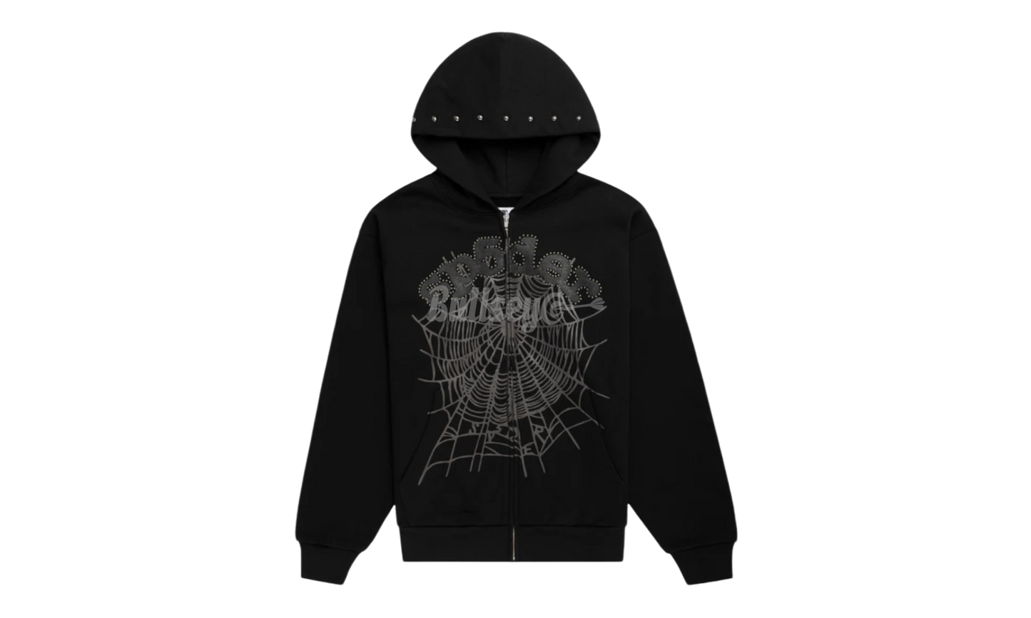 Spider OG Web Studded Black Zip-Up Hoodie-Bullseye Sneaker Boutique