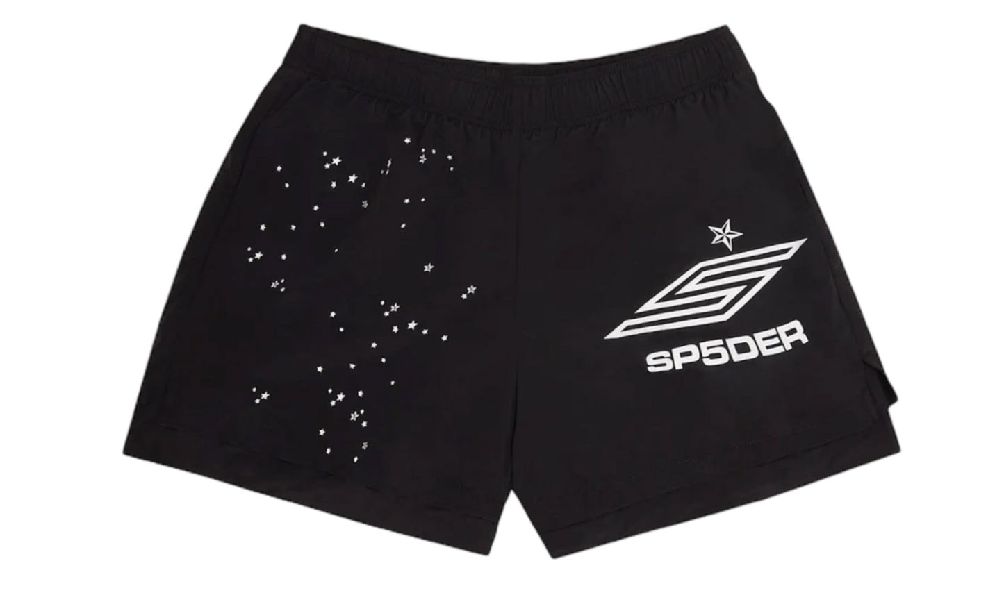 Spider Pro Double Layer Black Shorts