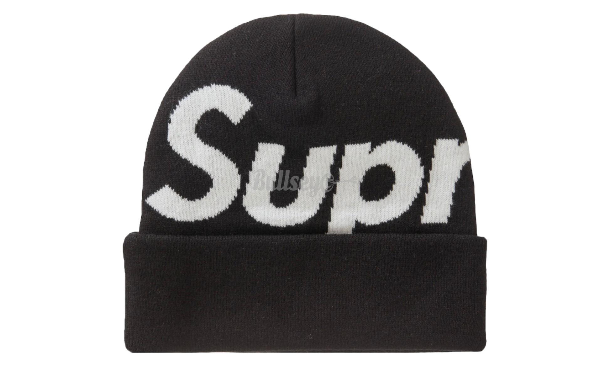 Supreme Big Logo Black Beanie-Bullseye Sneaker Boutique