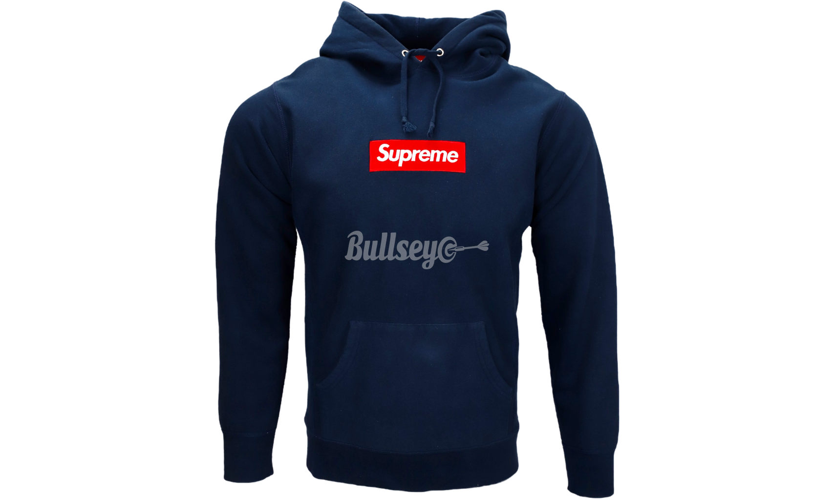 Supreme Box Logo "Red on Navy" Hoodie-Bullseye Sneaker Boutique