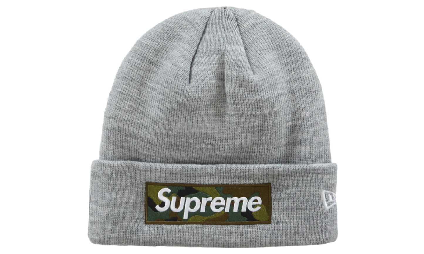 Supreme Heather Grey New Era Box Logo Beanie (FW23)-Bullseye Sneaker Boutique