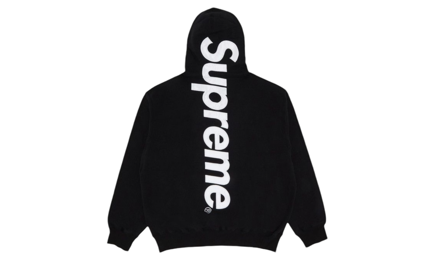 Supreme Satin Applique Black Hoodie