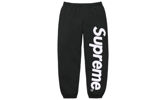 Supreme Satin Applique Black Sweatpants