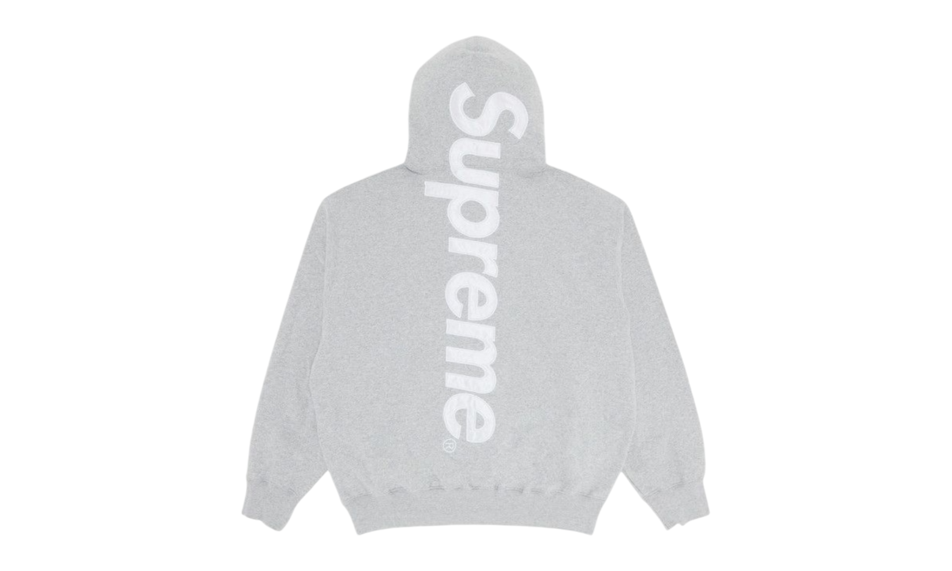 Supreme Satin Applique Grey Hoodie-Bullseye Sneaker Boutique