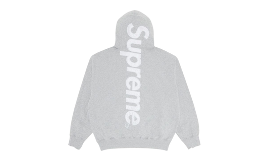 Supreme Satin Applique Grey Hoodie-Bullseye Sneaker Boutique