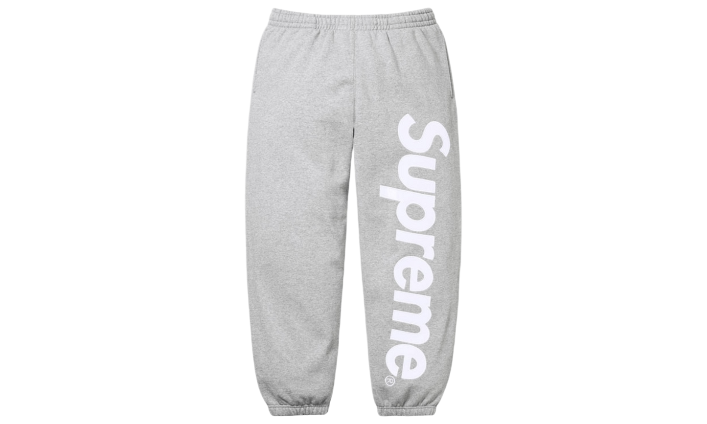 Supreme Satin Applique Grey Sweatpants