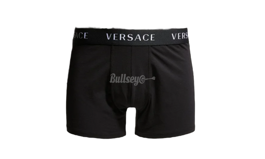 Versace Single-Pack Black Solid Logo Boxer Brief-Bullseye Sneaker Boutique