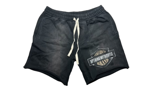 Vertabrae Double Emblem Black Shorts