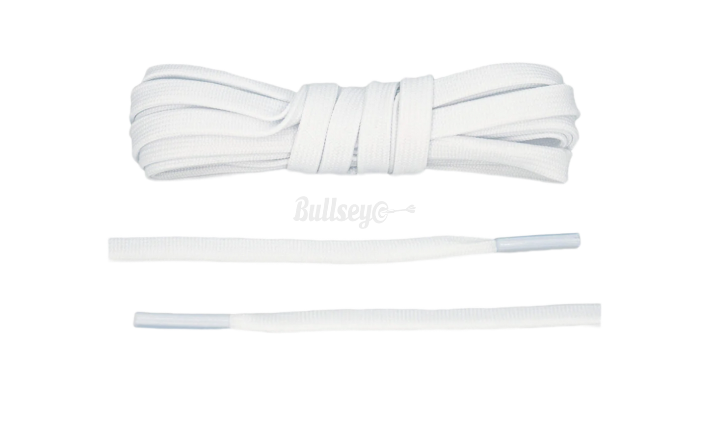 White Nike Dunk Low Replacement Shoelaces-Bullseye Sneaker Boutique