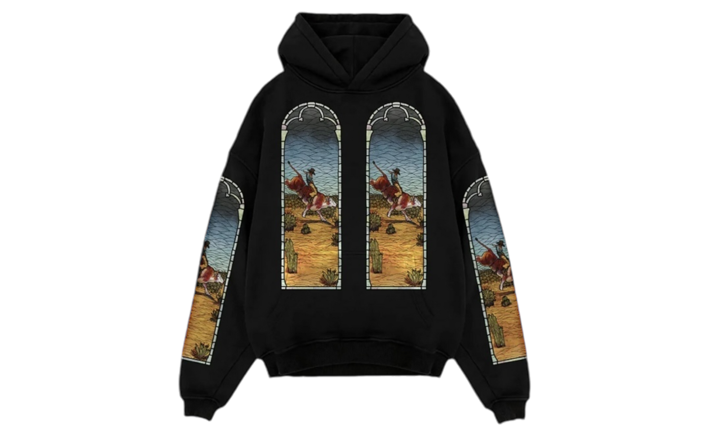 Who Decides War x EST Gee Stained Glass Black Hoodie-Bullseye Sneaker Boutique