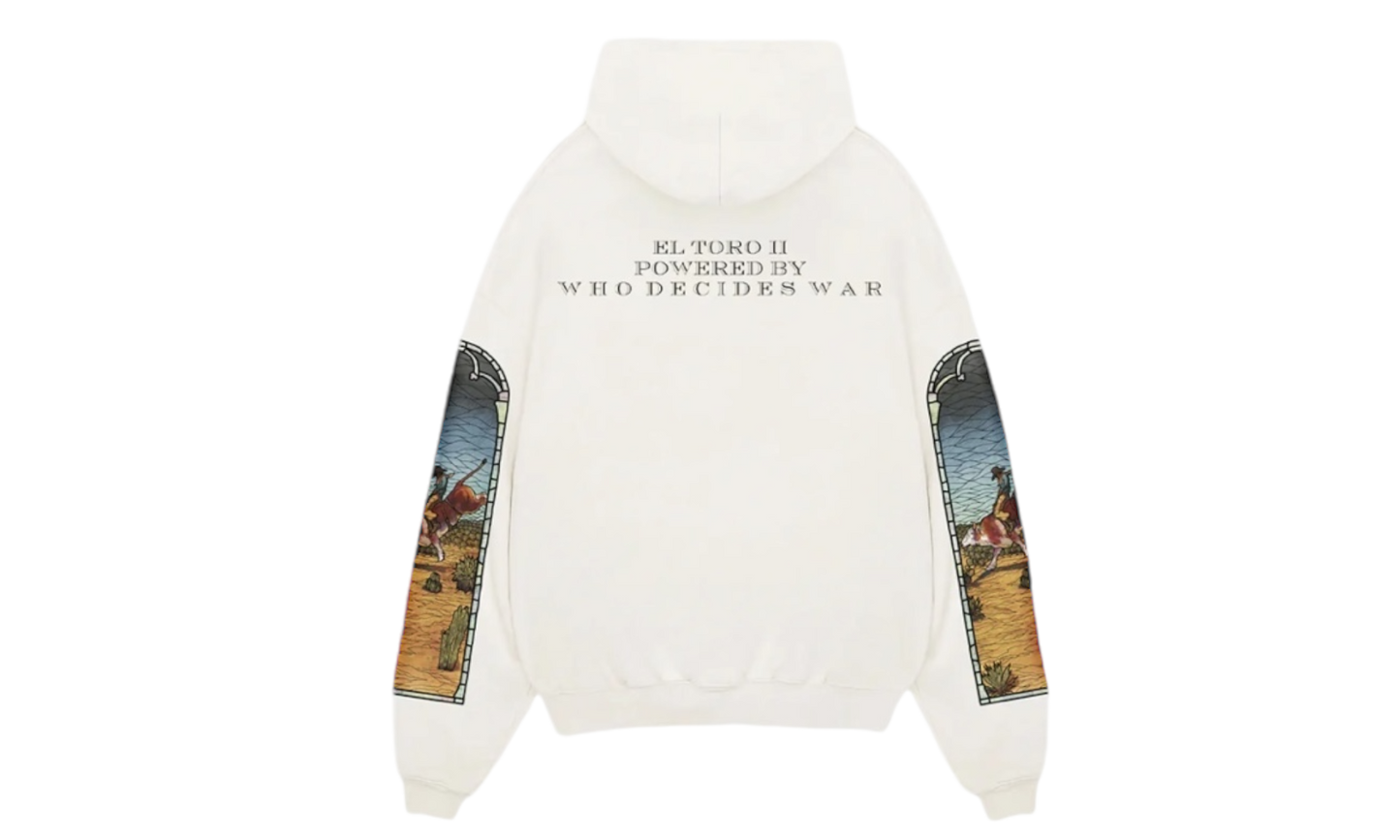 Who Decides War x EST Gee Stained Glass White Hoodie