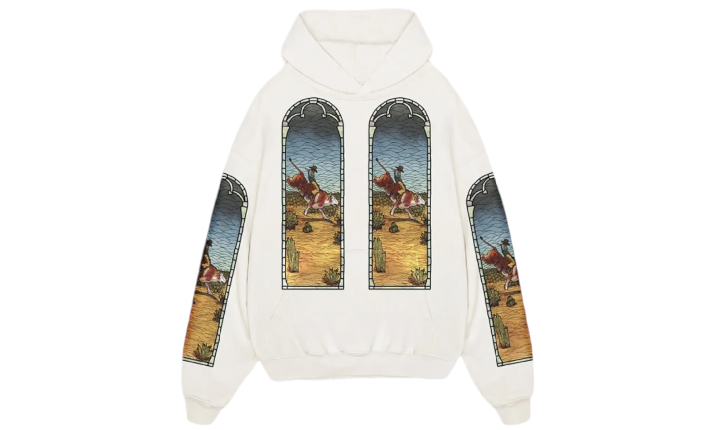 Who Decides War x EST Gee Stained Glass White Hoodie