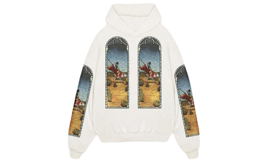 Who Decides War x EST Gee Stained Glass White Hoodie