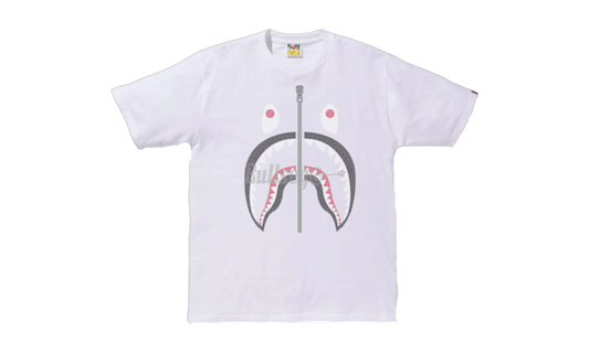 Bape Embroidery Shark Zip-Up T-Shirt White-Bullseye Sneaker Boutique