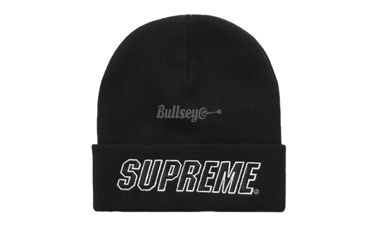 Supreme Slant Black Beanie-Bullseye Sneaker Boutique